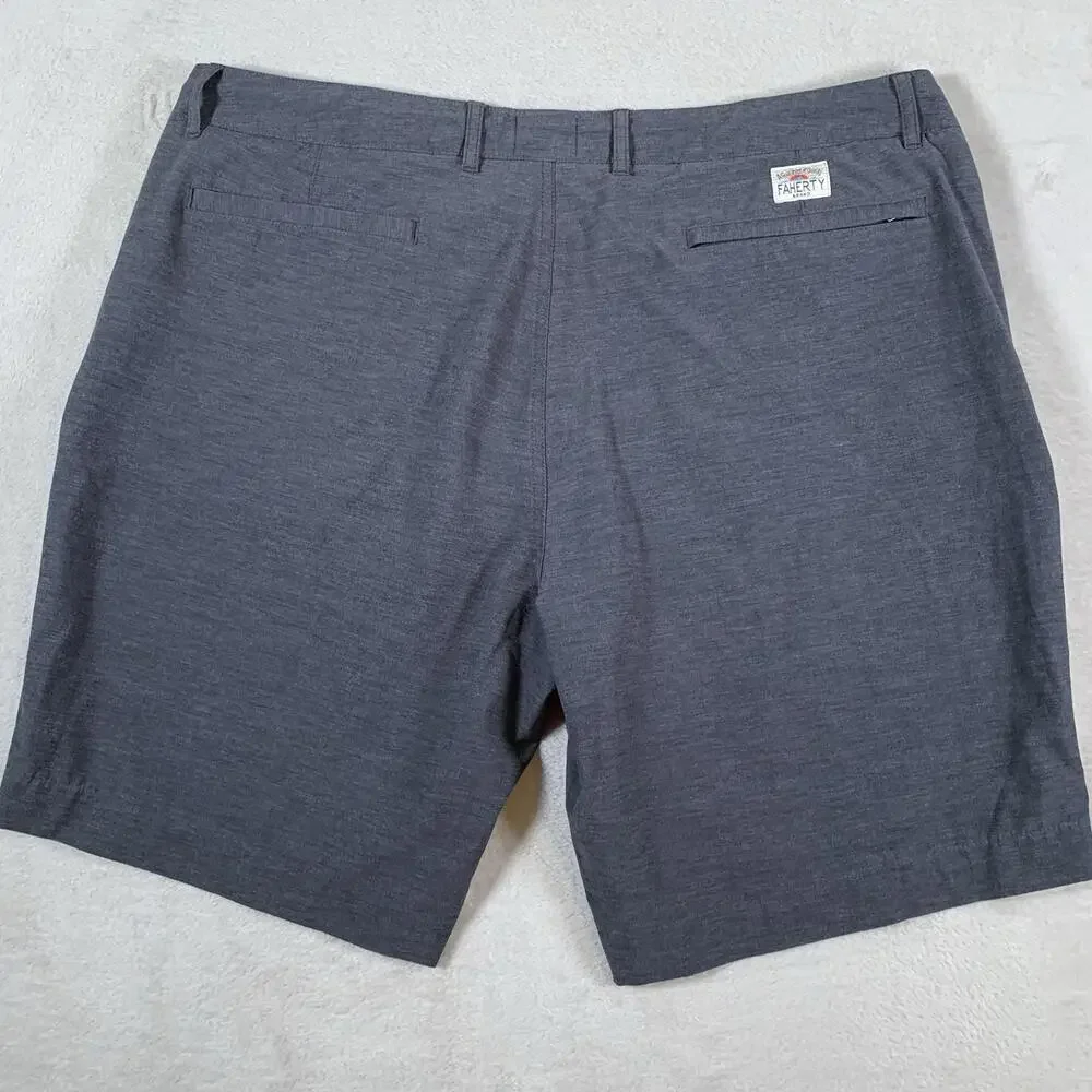 Faherty All Day Shorts‎ Mens 38 Gray Performance Stretch Casual Golf Lightweight